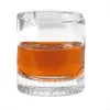 Creative artificial grooved blow-molded engraved round cigar cups, crystal glass whisky cups, bar spirits beer cups Specification image